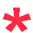 red asterisk icon